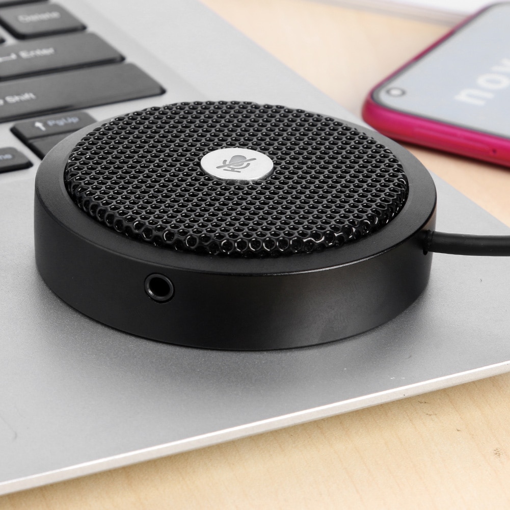 Omnidirectional USB Microphone Video Voice Conference Mic Speaker Microphones USB Rechargeable Meeting for PC PS4