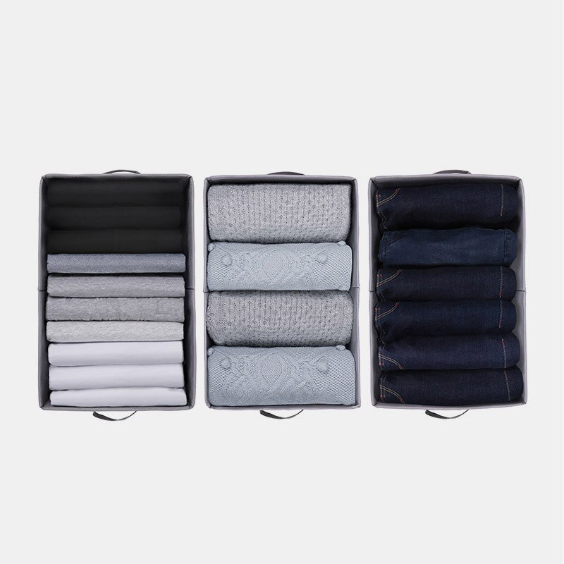 Foldable Clothes Storage Box Cloth Underwear Organizer Linen Cotton Fabric Sweaters Socks Box Closet Wardrobe Drawer Organizer
