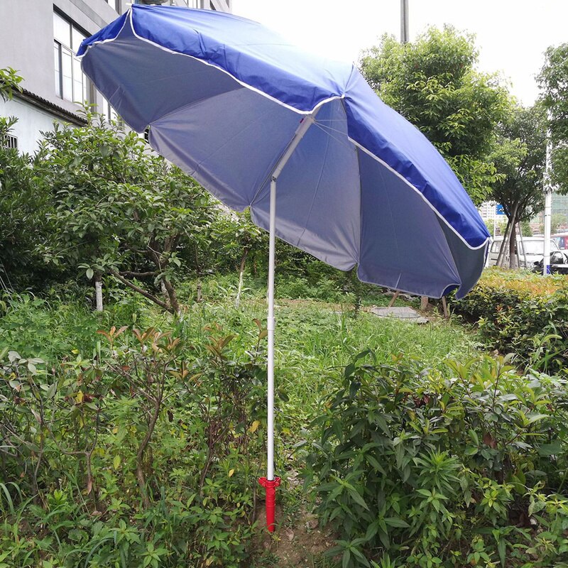 Equipo de lluvia para pesca en la playa, sombrilla para jardín, Patio, perno de pie, inserción, anclaje al suelo, punta, sombrilla, soporte ajustable elástico