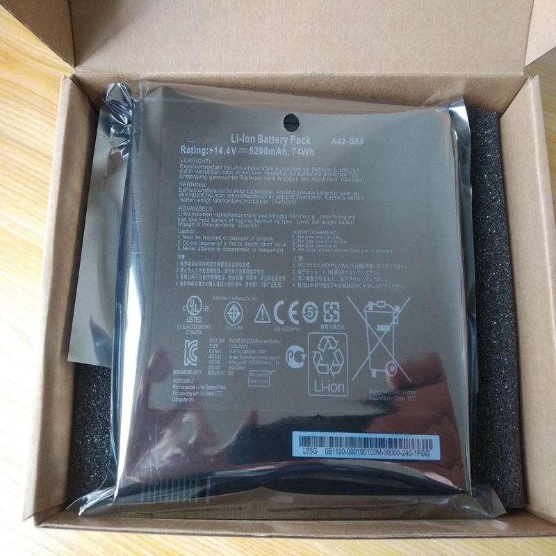 Original A42-G55 Laptop Battery 14.4V 74Wh For Asus G55V G55VM G55VW G55VW-S1129V G55VW-ES71 G55VM-DH71 G55VM-DS71 G55VM-S1020V