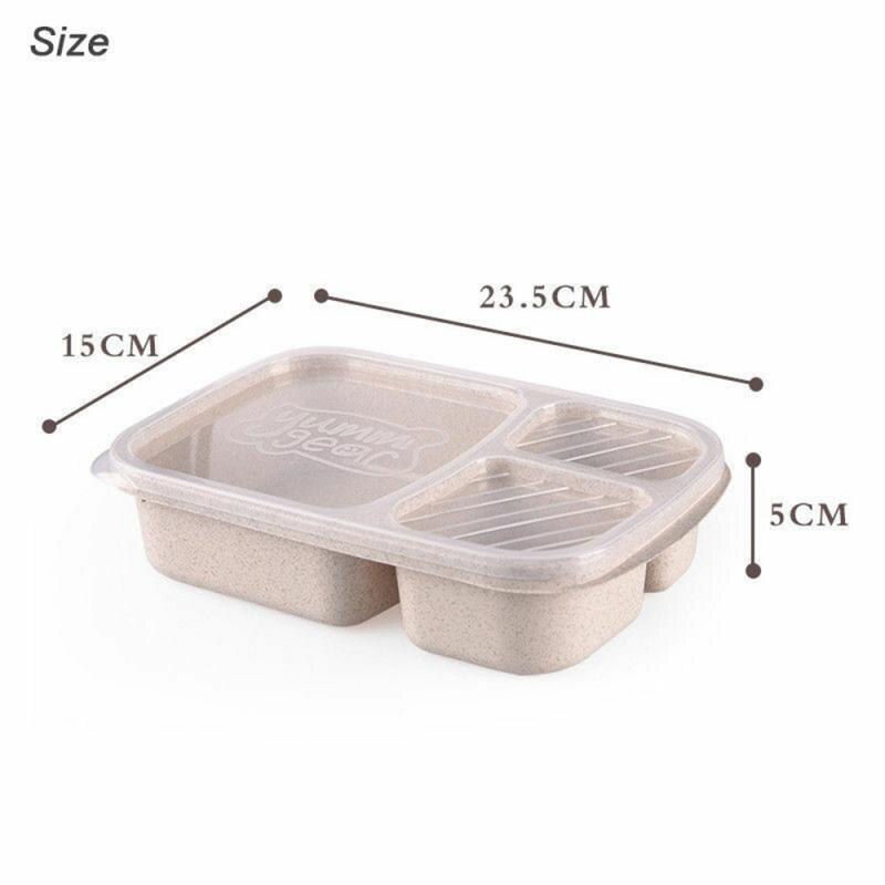 Gezonde Tarwe Stro Magnetron Bento Lunch Box Case Container Organizer Picknick Fruit Container Opbergdoos Voor Kinderen Volwassen