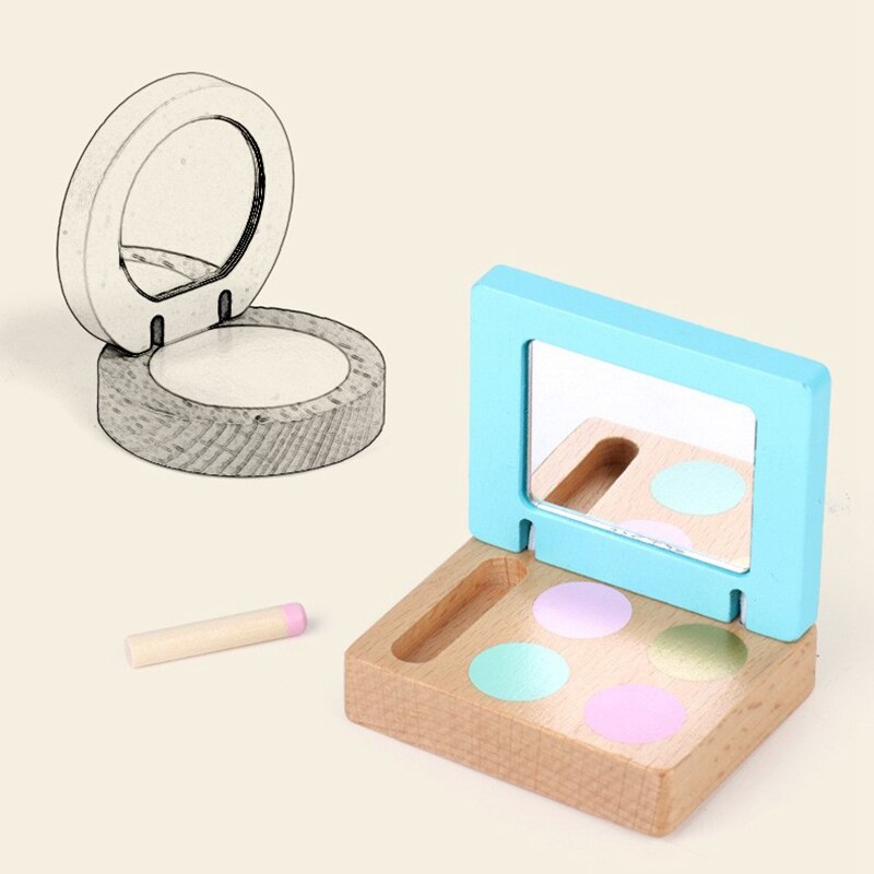 12 Stuks Houten Pretend Play Make Speeltoestel Voor Meisjes Rollenspel Cosmetica Speelgoed Simulatie Beauty Accessoires Voor Kids