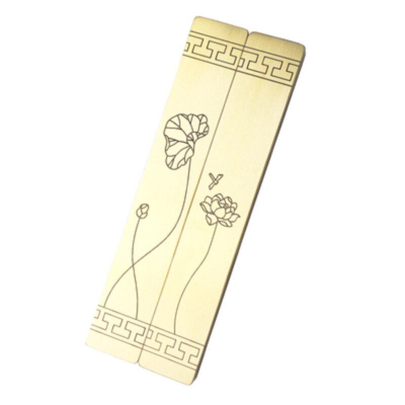 Brass Paperweight Paper Press Paperweights Carving Calligraphy Painting Paperweights Chinese Style Lotus Pattern Metal Ornaments