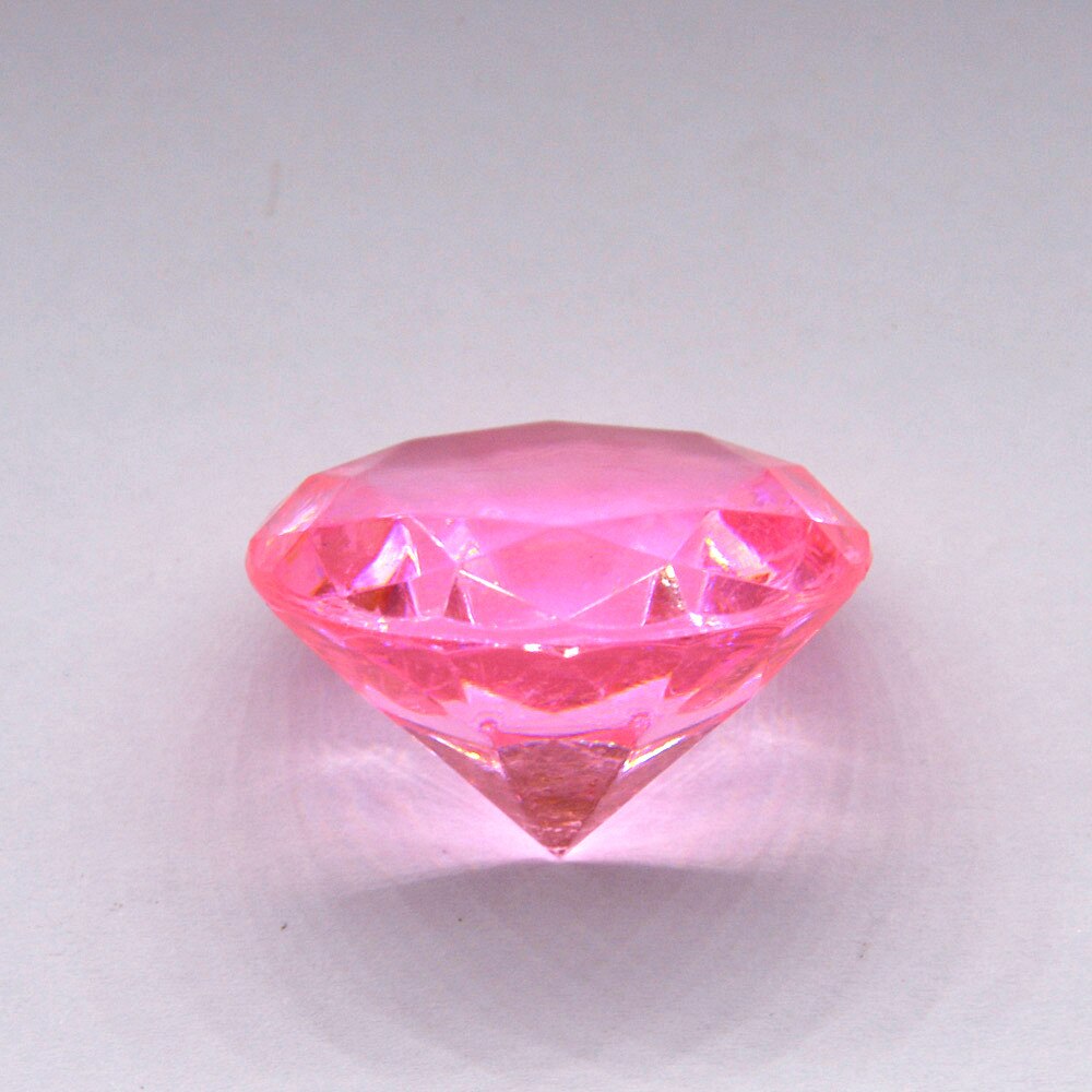 40mm Large Plastic Crystal Clear Diamond Proposal Wedding Party Ornament DIY Centerpiece Decoration Birthday: pink / 40mm