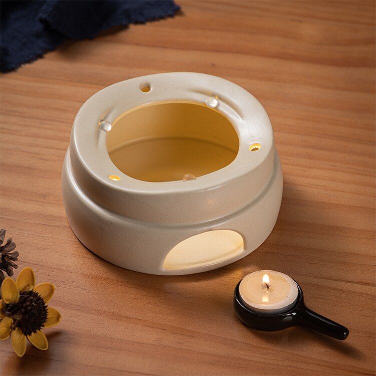 Creativo fornello da tè caldo scaldino in ceramica Kung Fu cinese impostato da tè accessori da tè riscaldatore di candela teiera base luce notturna arredamento: uno stile