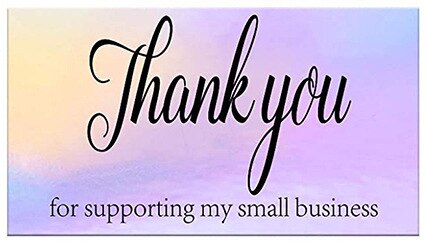 Thank You for Your Order Business Cards Shopping Purchase Thanks Greeting Cards Appreciation Card for Small Business 5*9cm: QY985 / 10PCS