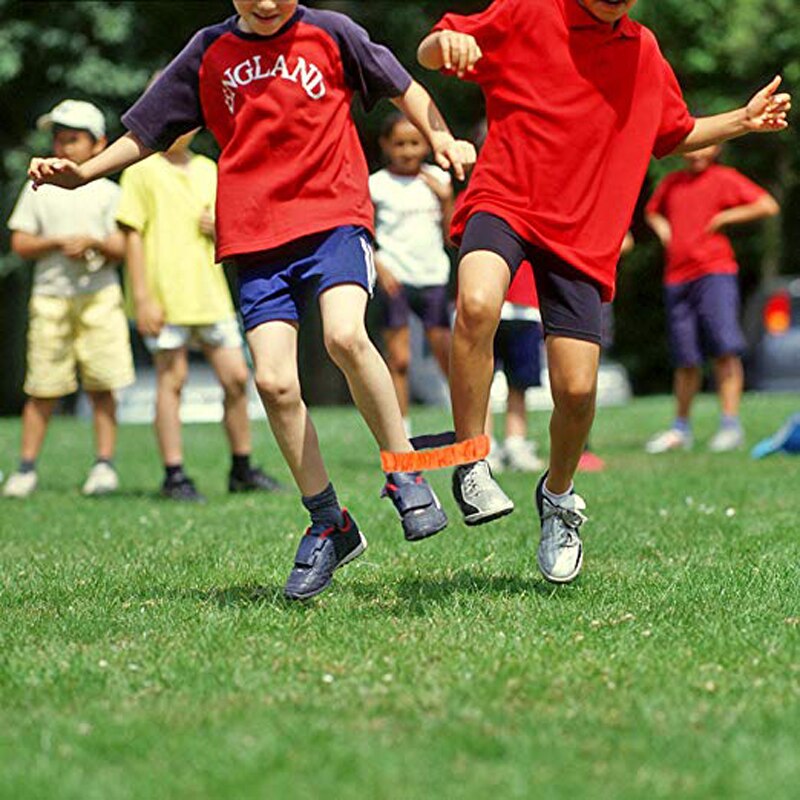 10 PCS 3 Legged Race Bands, 5 Kleuren Elastische Tie Touw