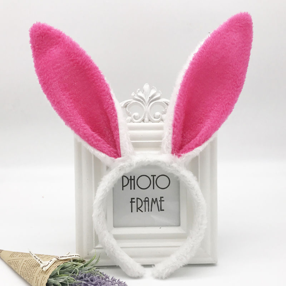 Diadema con Orejas de conejo de Pascua, aro para el pelo con Orejas de conejo de peluche, decoraciones para , diademas para adultos de Pascua, suministros para de Cosplay para niñas: Borgoña