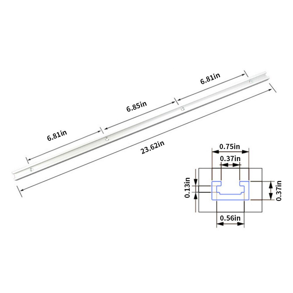 Woodworking T-slot Slide Track Aluminium Alloy T-tracks Miter Track For Woodworking Saw/Router Table Jigs Screw Slot Fastener