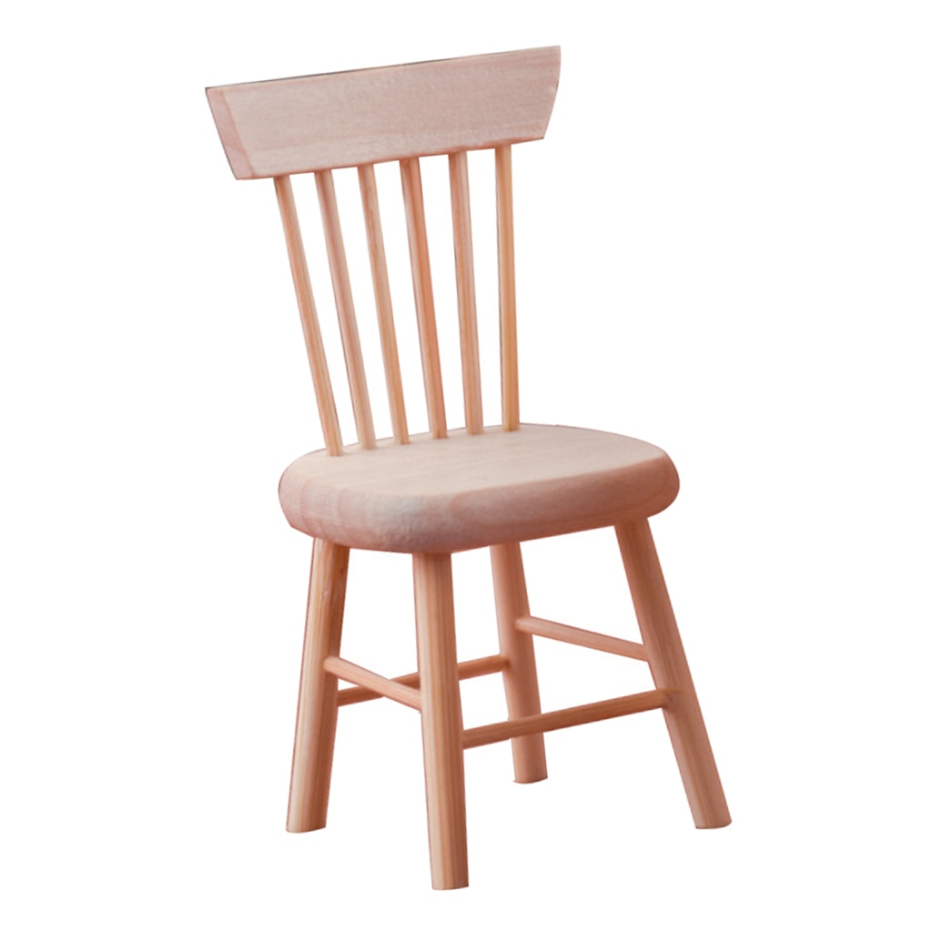 Mini-eetkamerstoel modelmeubilair voor poppenhuis (schaal 1/12)