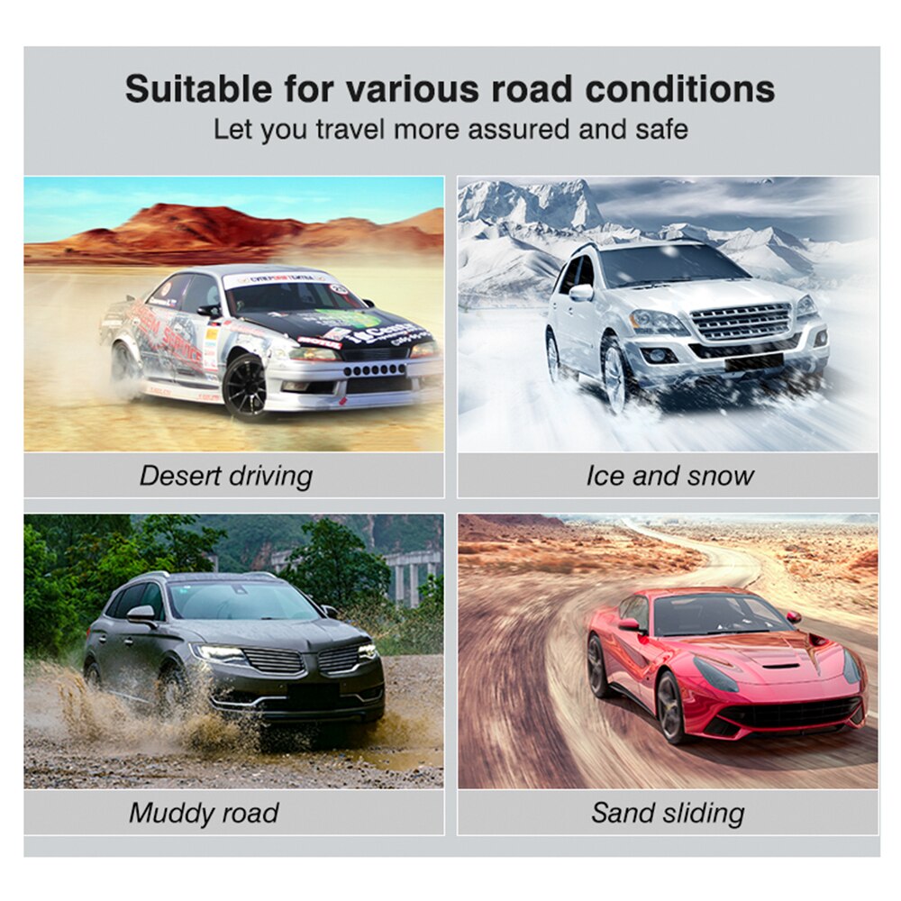 10pc Snow Chain SUV Universal Mud Snow Tire Chain Emergency Relief Ice Breaking Thick TPU Not Hurt Tires Snow Chains for Cars