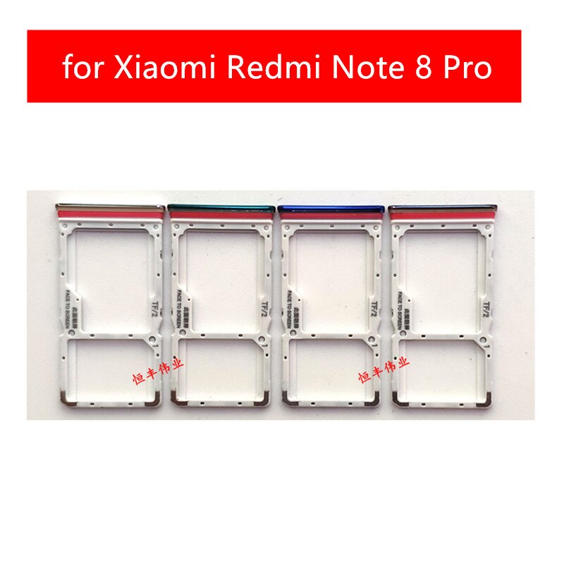 Voor Xiaomi Redmi Note 8 Pro Kaart Lade Houder Micro Sim Nano Sim Sd Card Kaartslot Adapter Houder Reparatie onderdelen