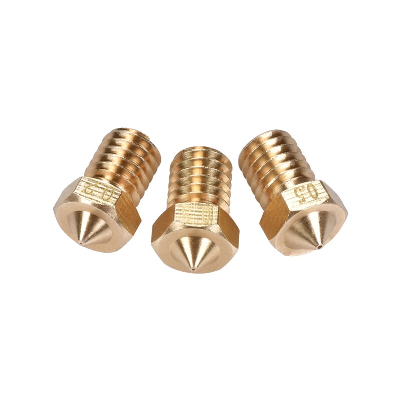 5/10 stuks 3d printeronderdelen 3d v6 & v5 j- kop 3d messing spuitmond extruder spuitmonden 0.2/0.25/0.3/0.4/0.5/0.6/0.8/1.0 mm voor 1.75/3.0mm