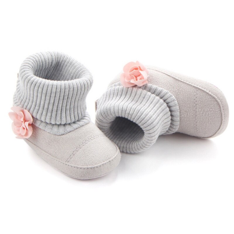 Baby Boots Winter Baby Girl Boots Warm Soft Flowers Newborn Snow Boots Children's Shoes wf