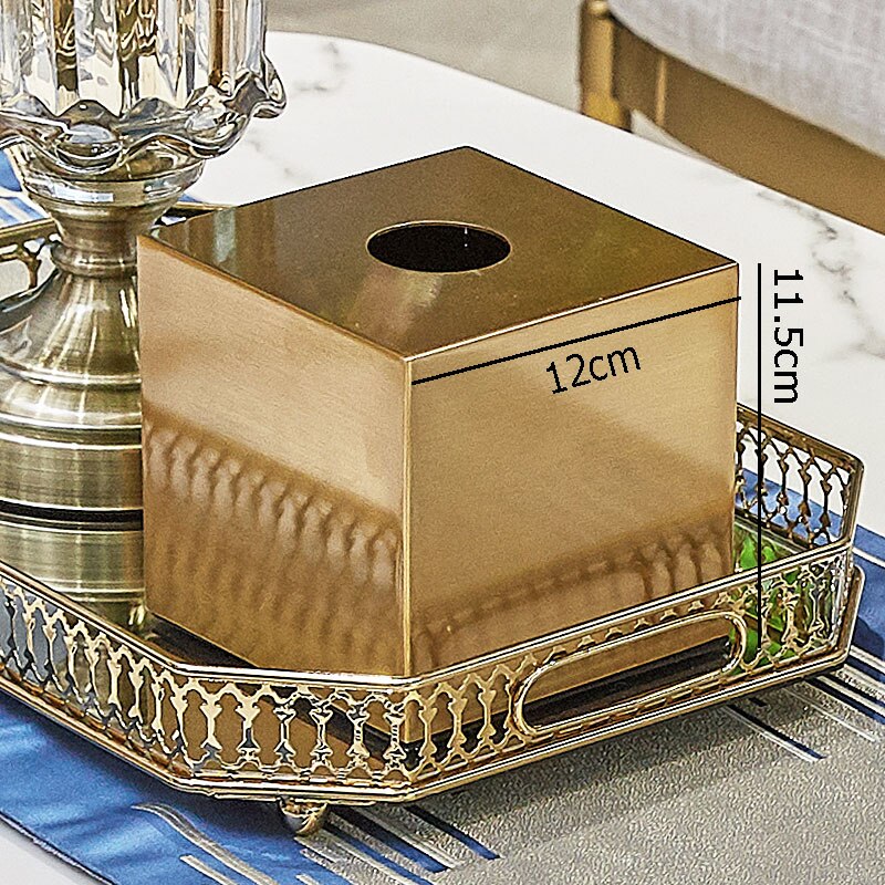 Caja de pañuelos decorativa con de pájaro dorado, cajas de pañuelos con adsorción magnética de animales para mesa de cena, soporte para servilletas, organizador de toallas de papel: C