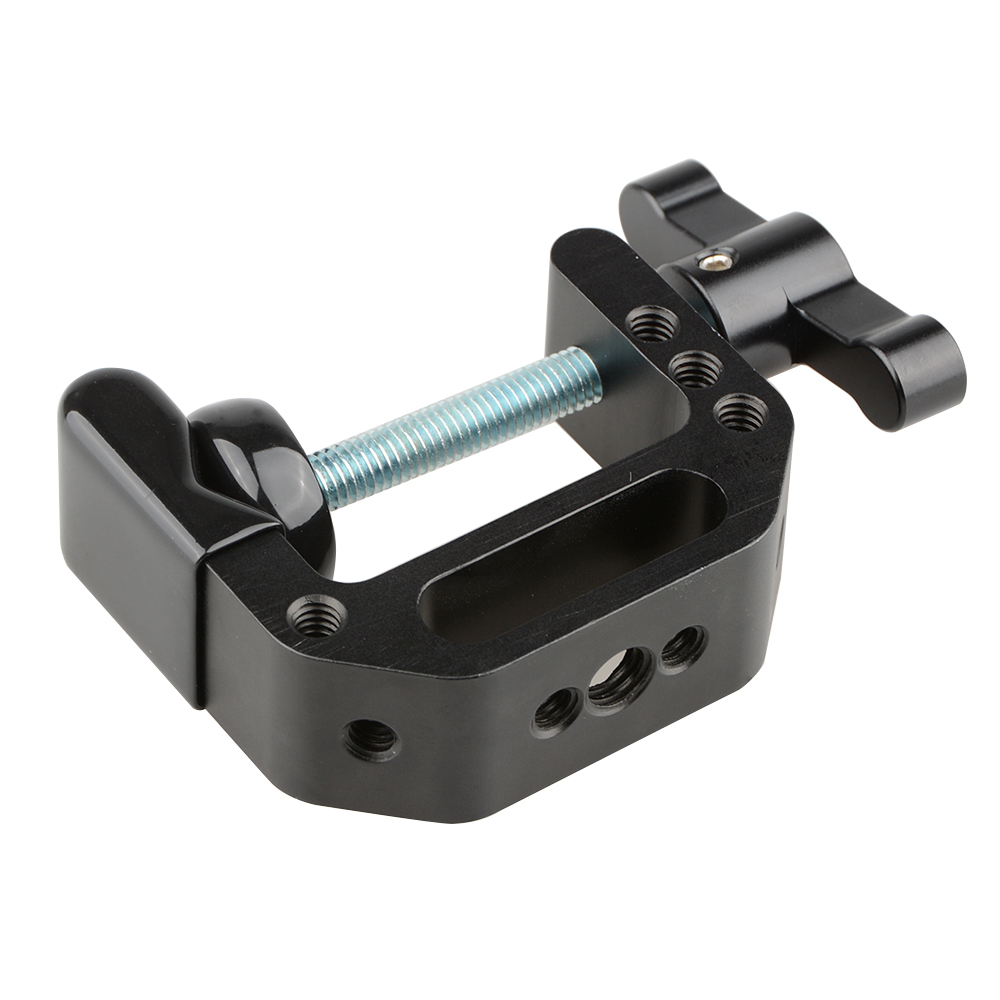 Kayulin T-griff C Klemme Universal C-Clamp Aluminium Unterstützung Klemm Desktop Halterung Stand mit 1/4 "& 3/8" gewinde Schwarz