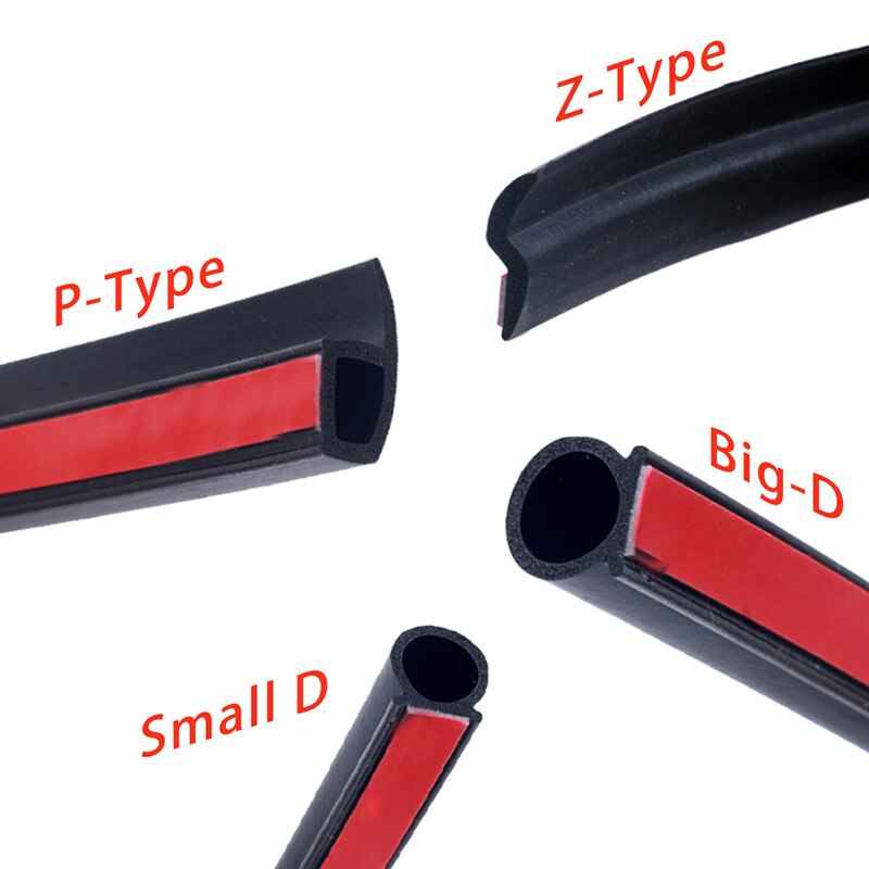 P Z D Type Automotive Deur Tochtstrip Deur Rubberen Afdichting Strip Auto Geluidsisolatie 4 Meter Rubber Afdichting Voor Auto rubber