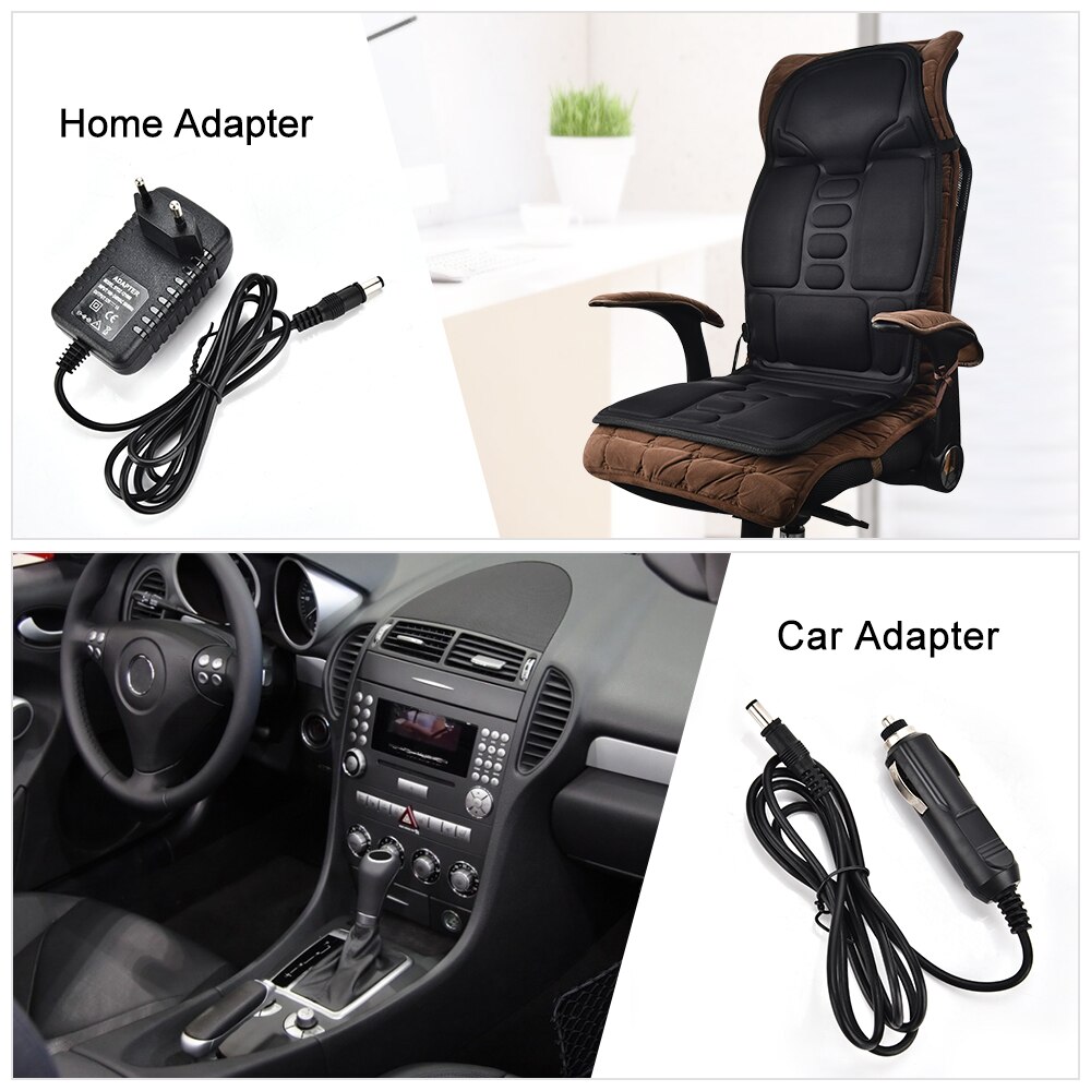 Elektrische Verwarming Massage Seat Mat Car Home Office Lumbale Hals Pijnbestrijding Motoren Trillingen Stimulerende Stoel Cussion Ontspanning