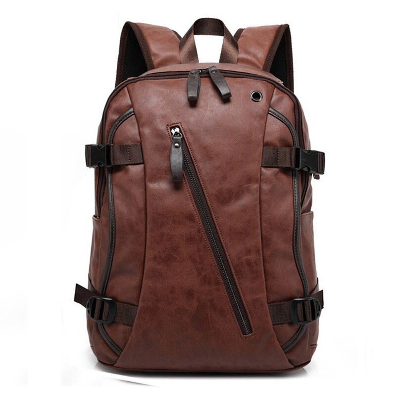 Homme huile cire cuir sac à dos hommes sac à dos décontracté & sacs de voyage Western College Style homme sacs à dos Mochila Zip hommes imperméable à l'eau