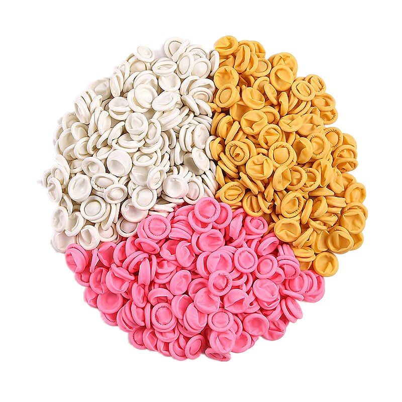50PCS Disposable Pink Latex Rubber Finger Cots Anti-static Fingertips Protector Gloves For Food Cooking Accessories