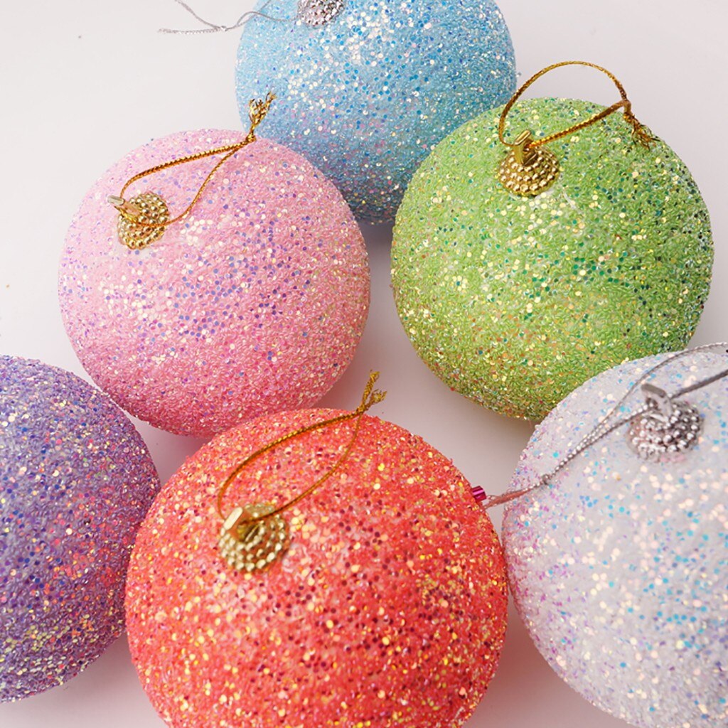 La palla di natale rotonda brilla con decorazioni natalizie per le palle di decorazioni per alberi di natale per feste di famiglia di natale