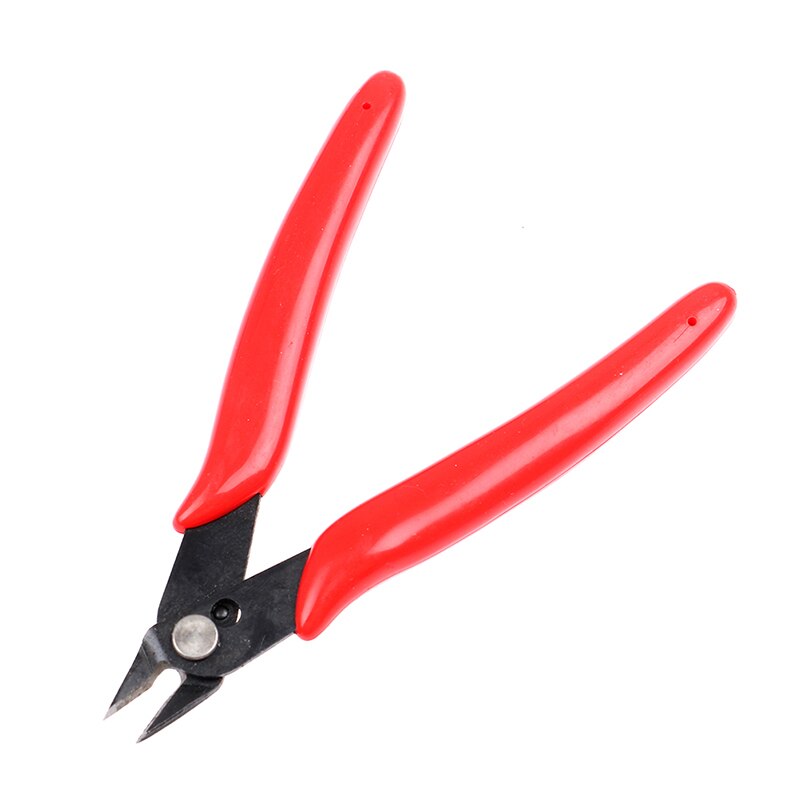 1Pcs Diagonale Tang Wire Cable Cutters Anti-Slip Side Cutters Mini Tang Handgereedschap Diy Tool Model tang: Rood