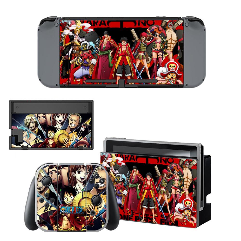 One Piece Luffy Screen Protector Sticker Skin for Nintendo Switch NS Console Dock Charger Stand Holder Joy-con Controller Vinyl: YSNS0481