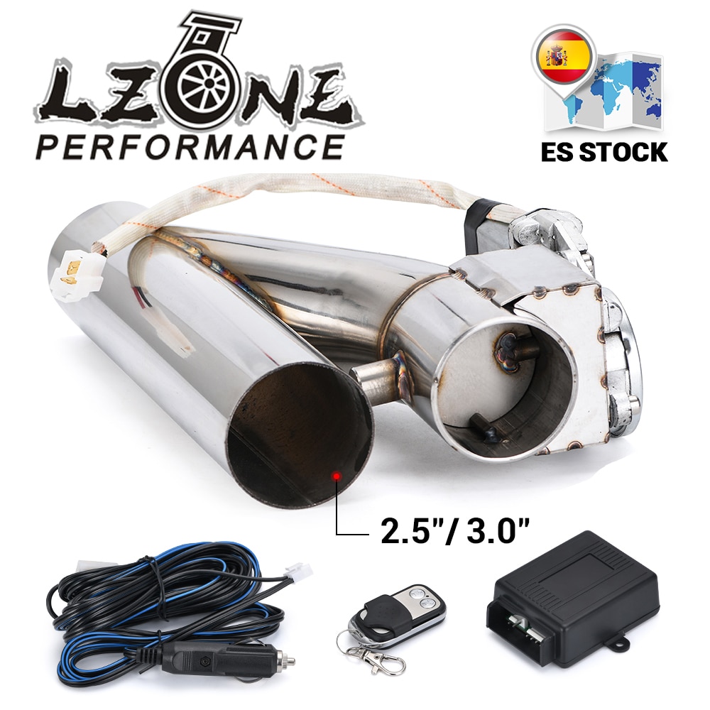 LZONE – Valve d'échappement électrique universelle 2.5 "/3", en acier inoxydable, avec télécommande sans fil JR-CT93