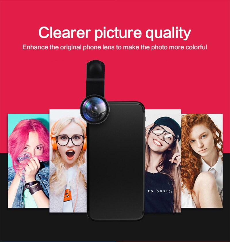 HD Phone Camera Lens 3-In-1 Fisheye 0.67x Wide Angle Zoom Lens Macro Lens Portable Suitable For Multiple Scenarios Good Pictures