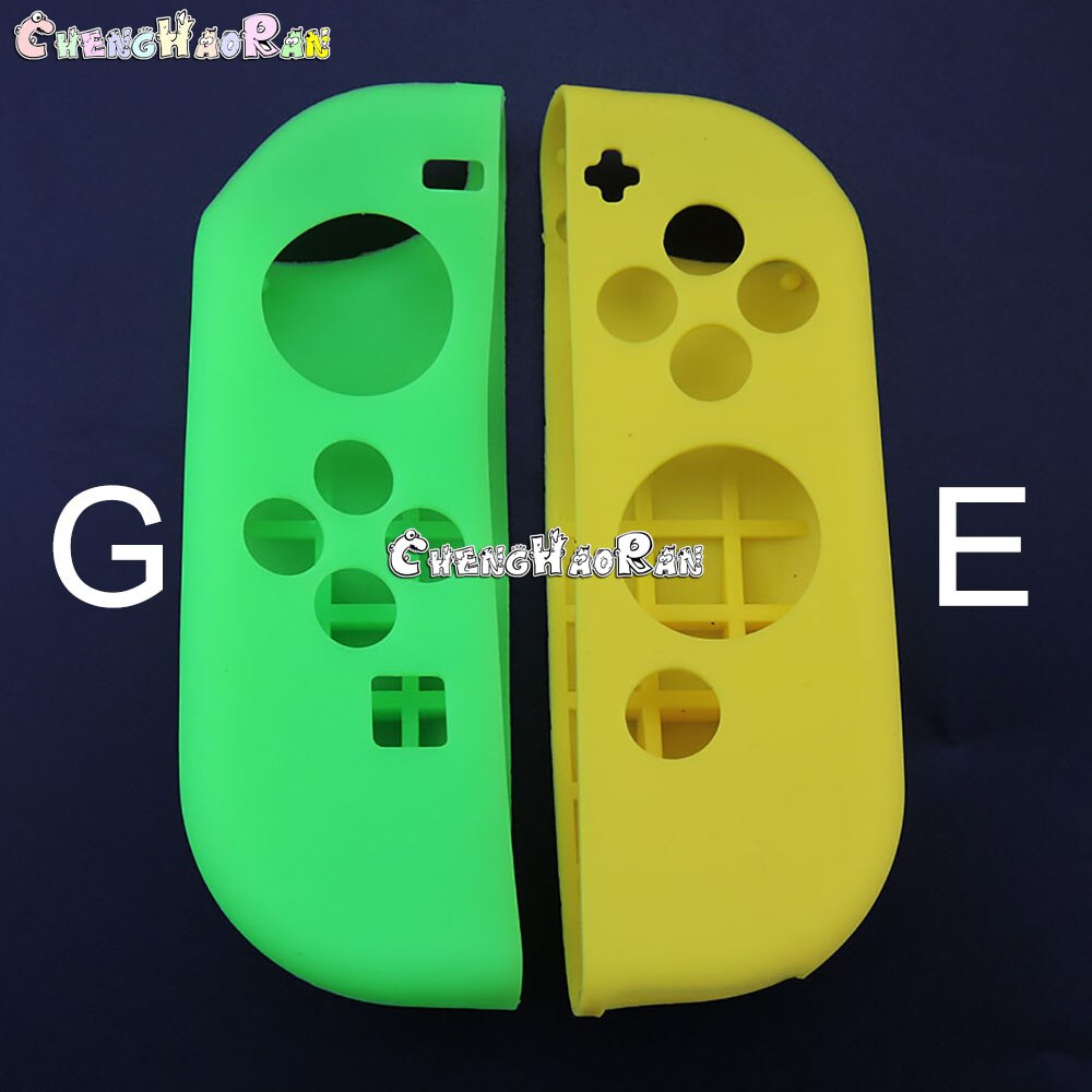 1pair Silicone Rubber Skin Case Cover For Nintendo Switch Joy-Con left right Controller NX NS Joycon Anti-slip Soft Case: GE