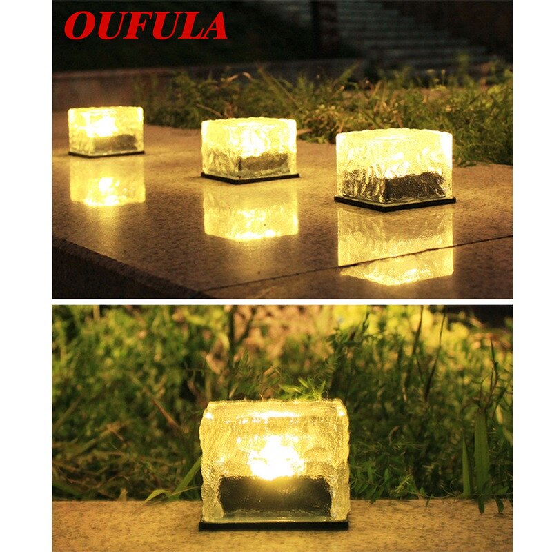 DLMH – spot lumineux LED solaire en verre, imperméable, luminaire décoratif de paysage, idéal pour une pelouse, une cour ou des escaliers