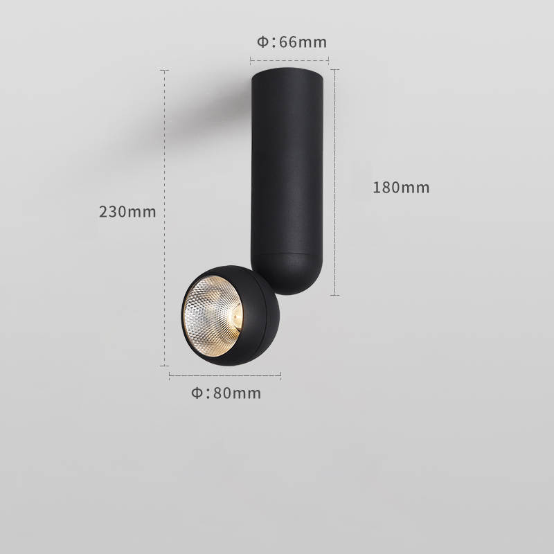 Saiyo Led Spotlight Opbouw 355 Graden Verstelbare Hoek Spot Lichten Draaibare Cri 90 Plafondlamp Voor Woonkamer Winkel: M / changeable