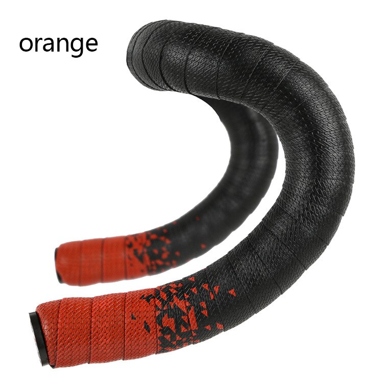 1pair Bike Handlebar Wrap Comfortable Road Bicycle Handlebar Tape Non-slip Cycling Handle Belt with Bar Plug Bicycle Equipment: Orange