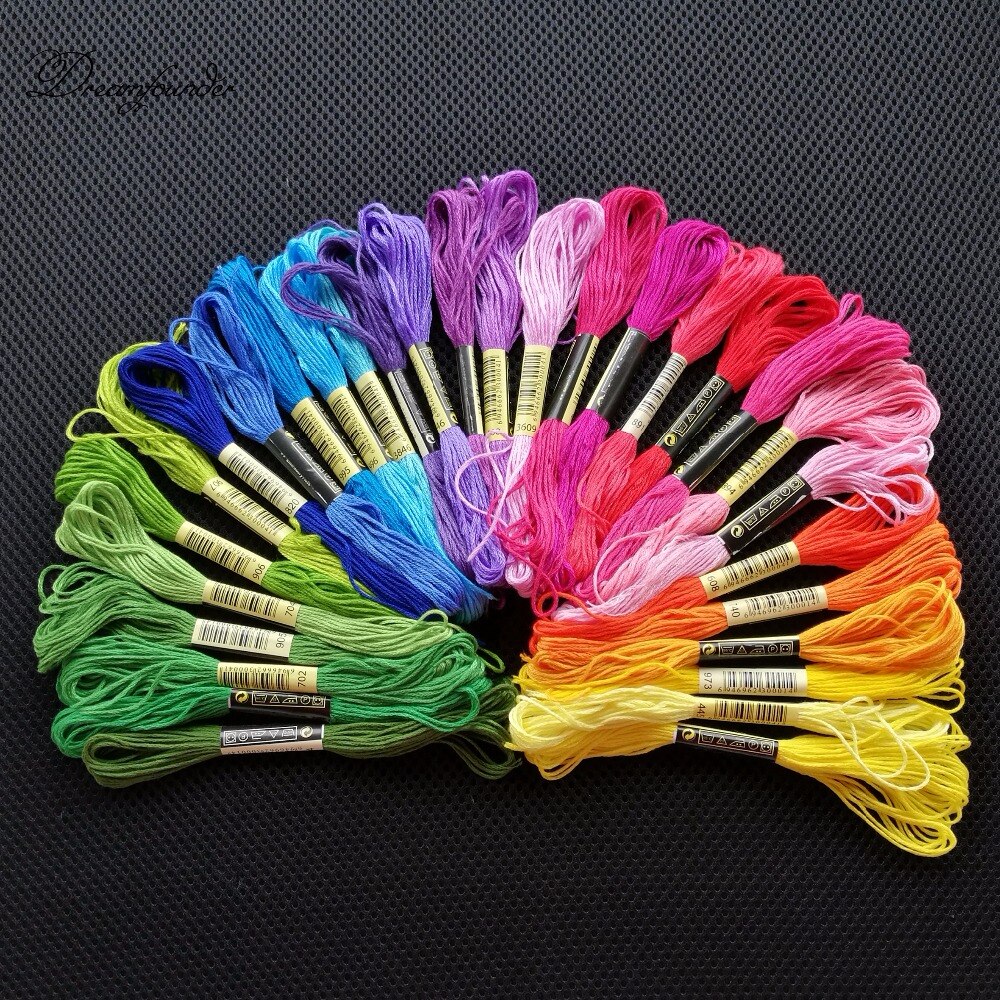 Fil de coton coloré chinois CXC, 30 pièces/lot, fil de tissu DMC couleur point de croix, bricolage, couture, artisanat de broderie