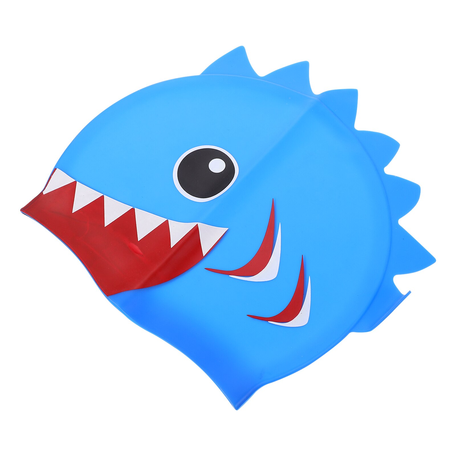 Durable Kids Swimming Caps Waterproof Bathing Caps Cartoon Swimming Hat: Blue