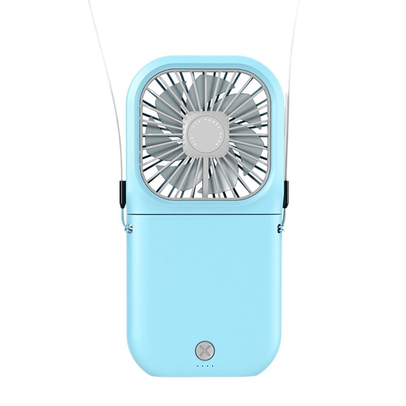 Draagbare Mini Ventilator Usb Oplaadbare Handheld Fan Verstelbare Desktop Fan Luchtkoeler Voor Thuis Bureau Outdoor Reizen: Blue