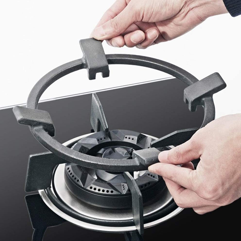 Soporte de hierro fundido para sartén, estante de soporte para quemador de Gas, cocina, utensilios de cocina para el hogar, Accesorios