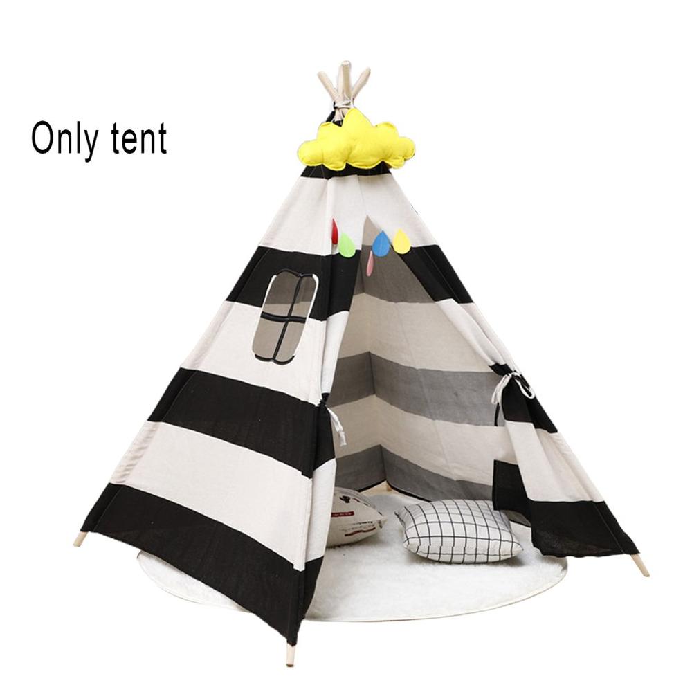 1.35M/1.6M Indian Style Children Tent for Kids Removeable Gaming Tent Tung Wood Indoor Bedroom Accessories Cute Castle Tent: 1.6m Zebra