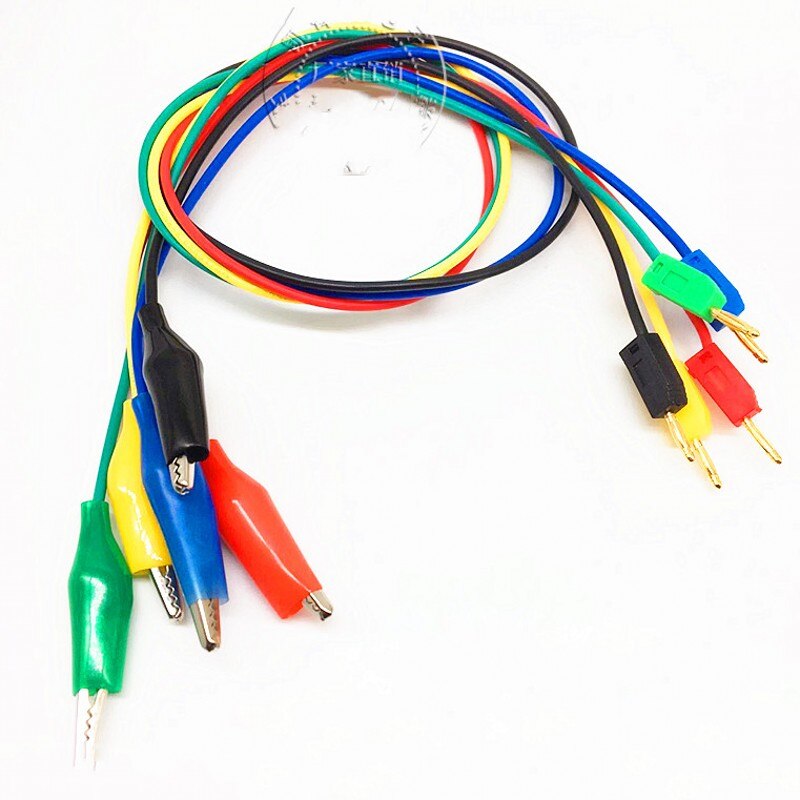 2Mm Banana Plug 4Mm Alligator Clip Alligator Clip Kabel Voor Transistor Tester 30Cm Lange