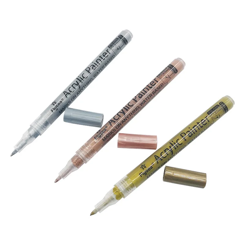 1pc White Acrylic Paint Pen for Rock Painting, Stone, Ceramic, Glass, Wood, Tire, Fabric Metal, Canvas Extra-fine Tip White