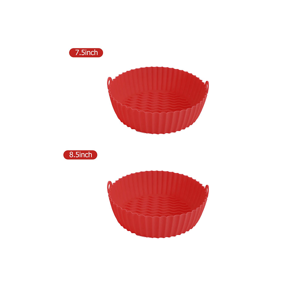 Doublure ronde réutilisable pour friteuse à air, cuisson au four, panier à frire, polymères jetables, livres faciles, accessoires de cuisine: kaki foncé