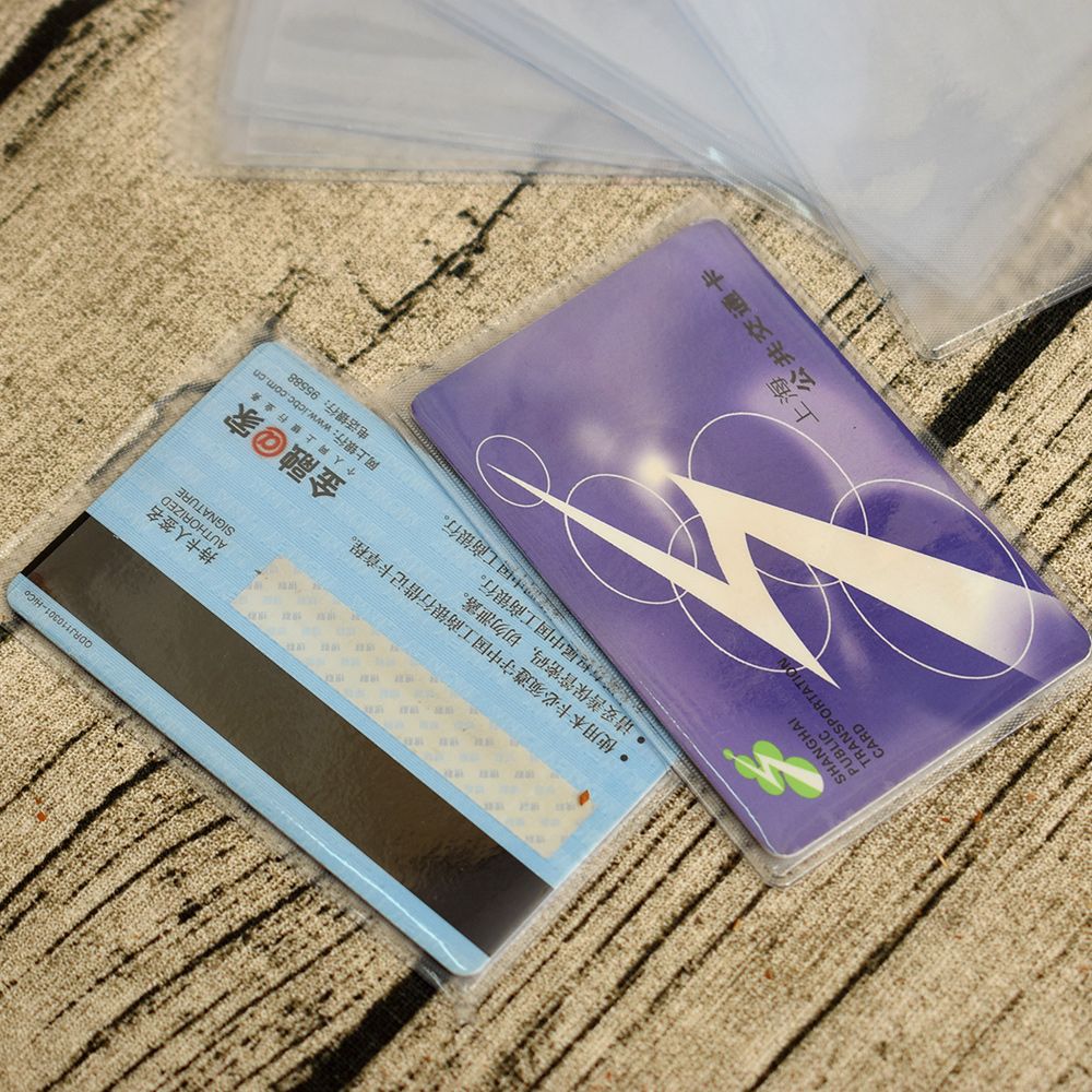 10 stk / sæt beskyt id-kort visitkortdæksel pvc gennemsigtig kreditkortholder badge rejse-id-holder tilbehør