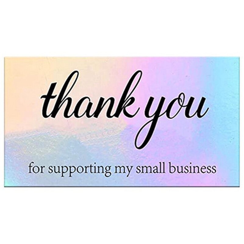 50Pcs/Pack Thank You for Supporting My Small Business Cards Customer Thank You for your order Card Greeting for Party: H02