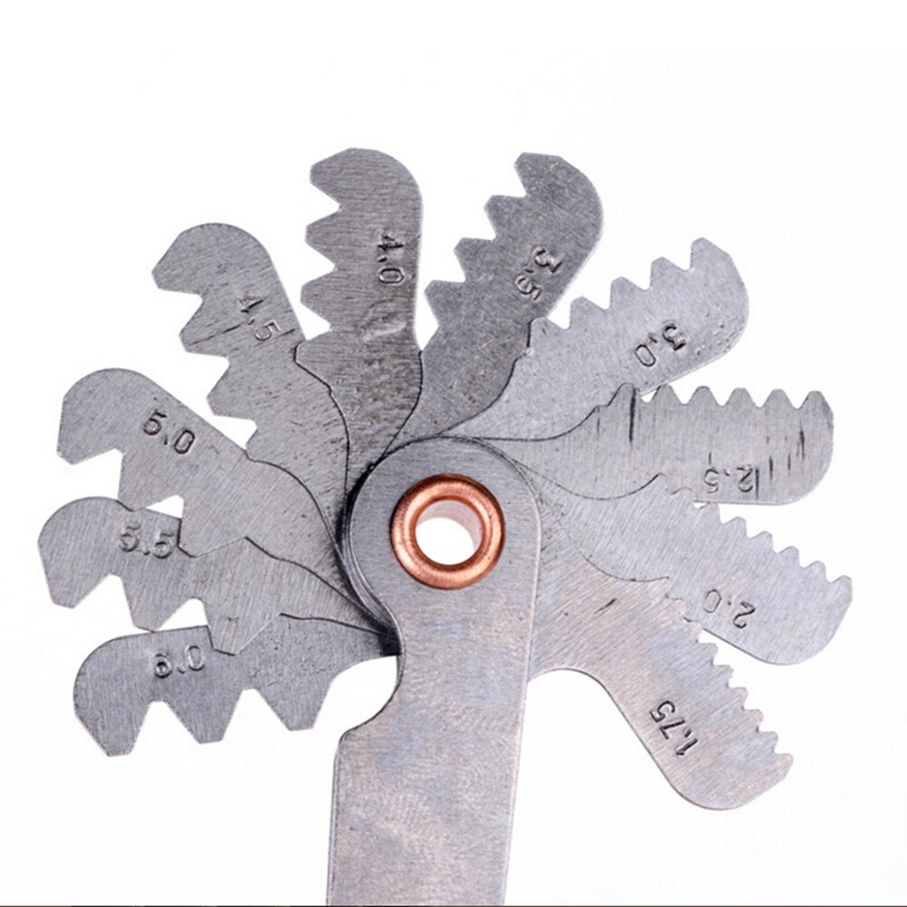 60 Degree Steel Thread Measuring Gage Metric Screw Pitch Gauge