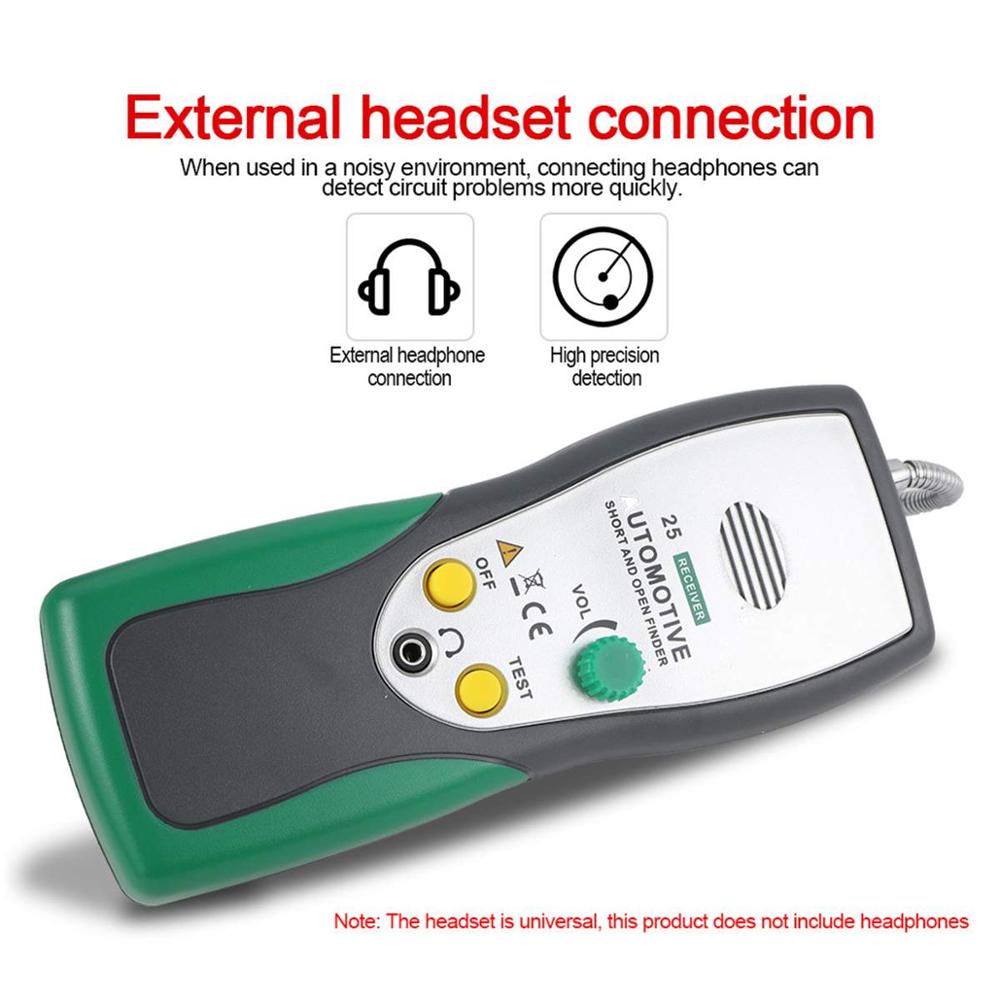 DUOYI DY25 Automotive Short Open Finder Cable Circuit Car Wire Tracker Tester Repair Tool Checking for short circuit in stock