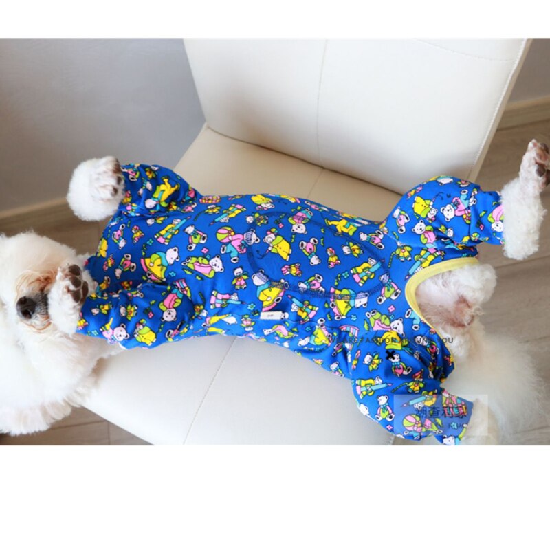 Ropa de cachorros y perros, monos con estampado de dibujos animados para perros pequeños y medianos, mono disfraces de otoño