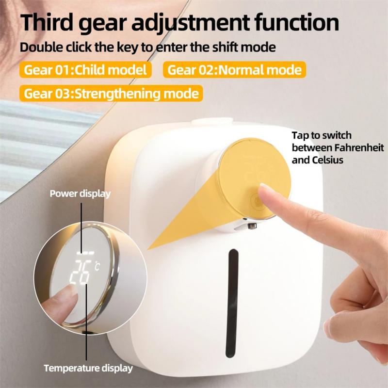 Dispensador de jabón automático para baño, máquina desinfectante con Sensor Digital recargable, sin contacto, 320ML