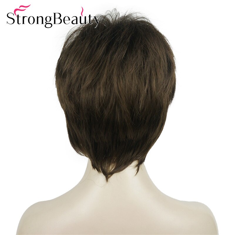 StrongBeauty Synthetic Wig Short Straight Wigs Women's Hair Natural Wig: 8