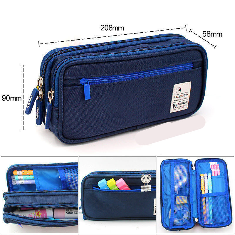Estuche de papelería para estudiantes, estuches bonitos para lápices, bolsa de almacenamiento para bolígrafos, suministros de oficina y escuela, gran capacidad