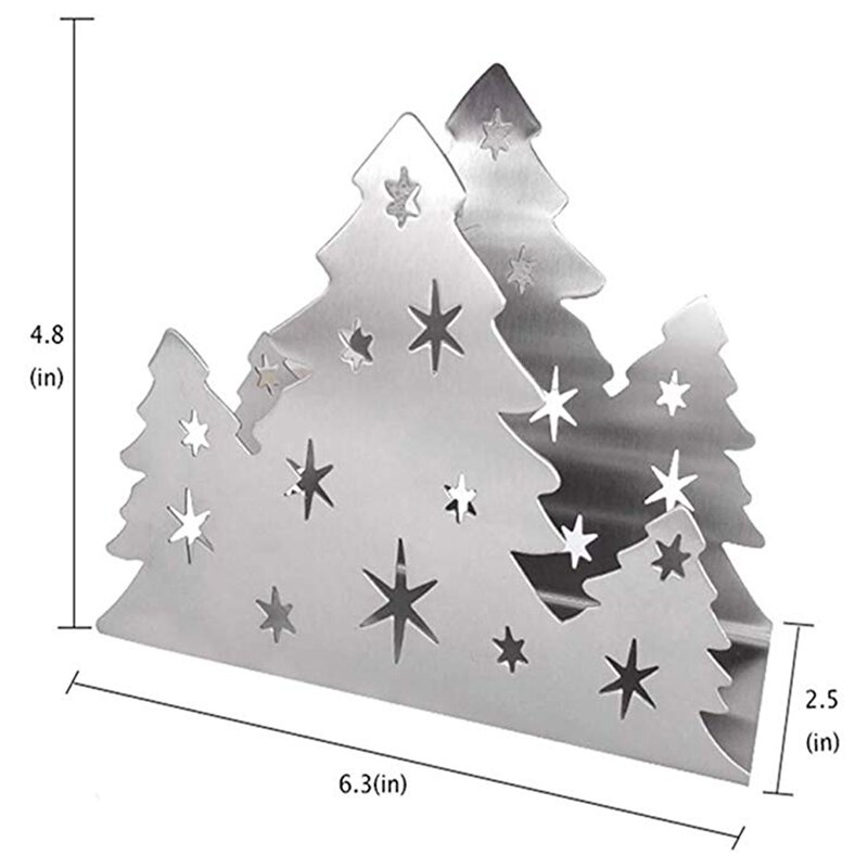 Treformet serviettholder bord serviettholder papirhåndklestativ metall stående serviettholder for kjøkken restaurant par